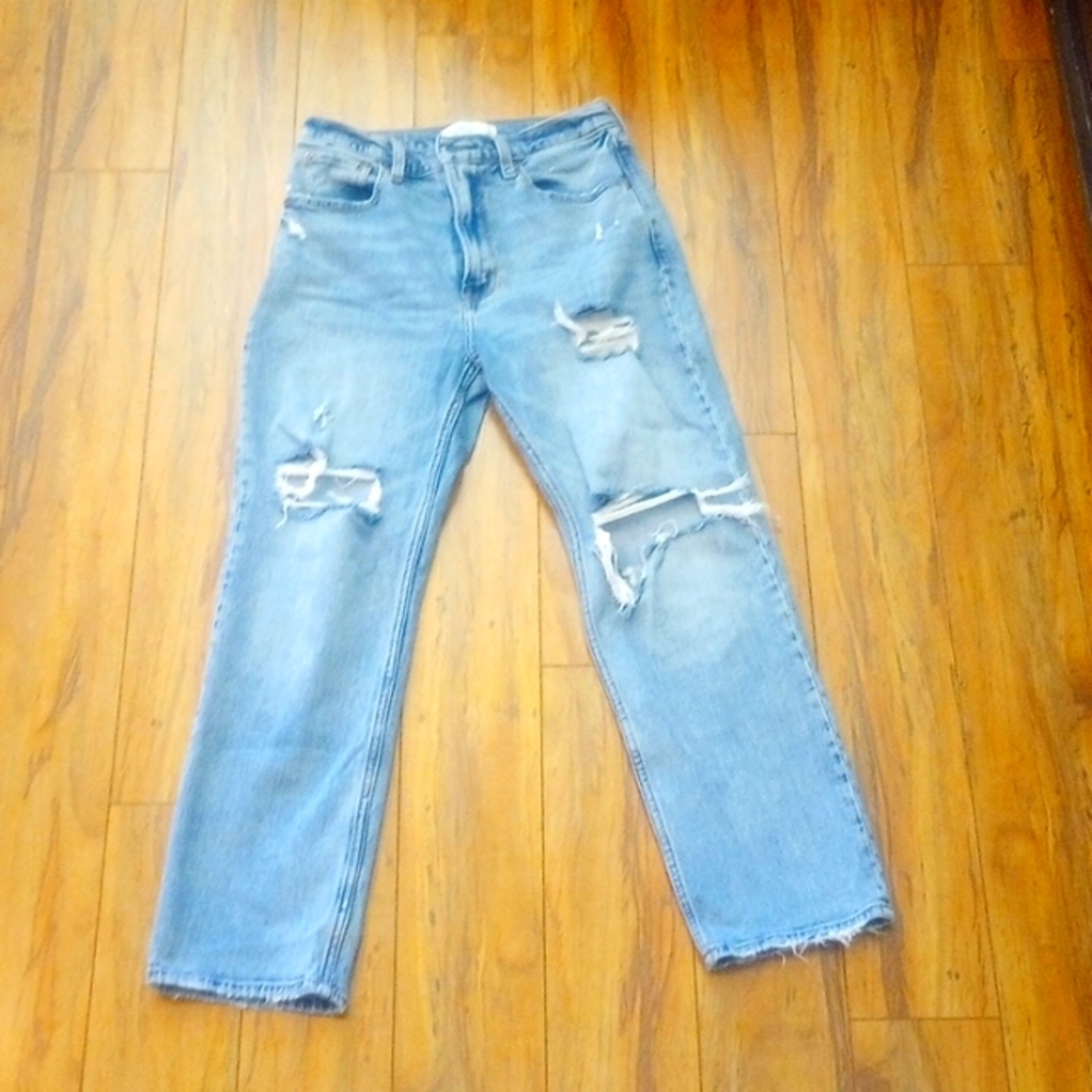 Abercrombie & Fitch Ankle Straight Ultra High Rise